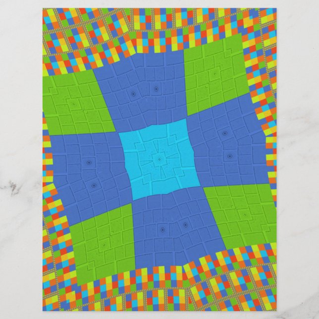 Baby eko grön Rutig Blå cyan (Framsida)