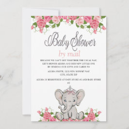 Baby Elefant Baby Shower via Post Inbjudningar