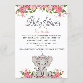 Baby Elefant Baby Shower via Post Inbjudningar