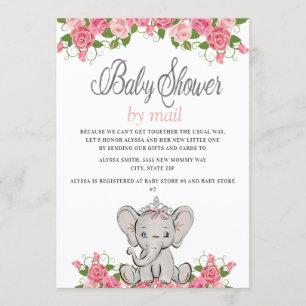 Baby Elefant Baby Shower via Post Inbjudningar