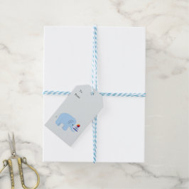 Baby Elefant Balansakt Presentetikett