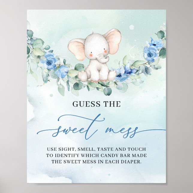 Baby elefant blommigten gissar att det svenska  sp poster (Framsidan)
