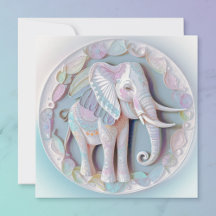 Baby Elefant Dusch Inbjudan