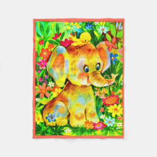 baby-elefant fleecefilt
