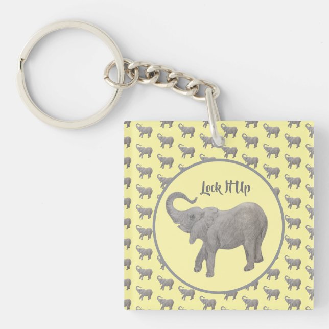 Baby Elefant Gul Fyrkant (Framsidan)