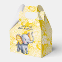 Baby Elefant Gula Prickiga Öron Baby Shower