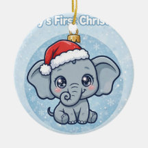 Baby Elefant Julgransprydnad — Babys Första J