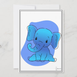 Baby Elefant Karte Inbjudningar