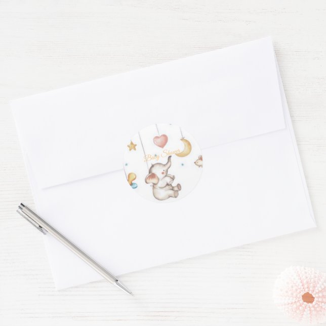 Baby elefant Klistermärke (Kuvert)