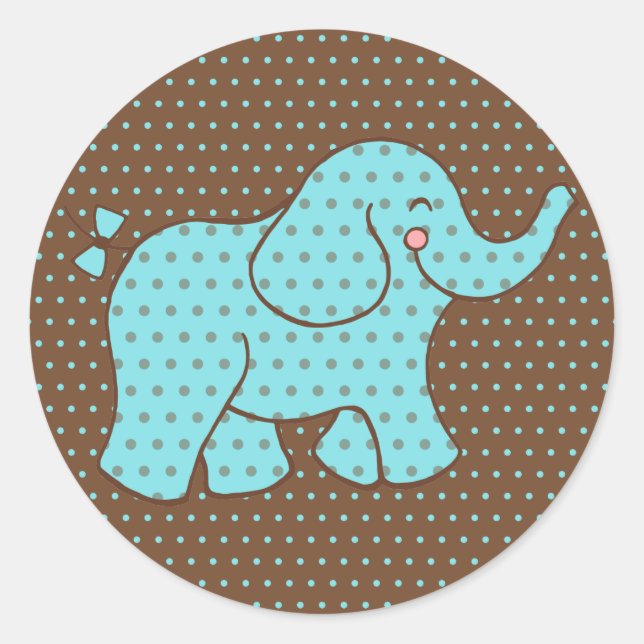 Baby Elefant Klistermärken (Framsida)