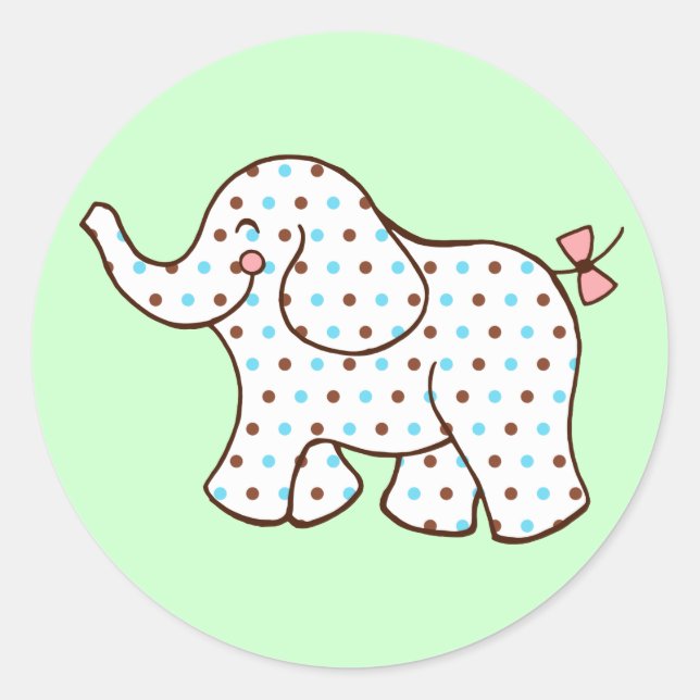Baby Elefant Klistermärken (Framsida)