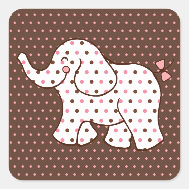 Baby Elefant Klistermärken (Framsida)