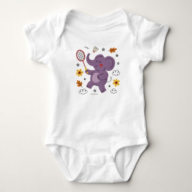 Baby elefant kul lek  t shirt (Framsida)