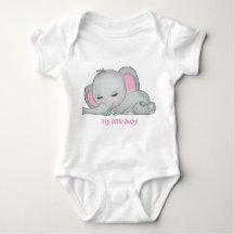 Baby elefant med bodykostymen rosa öron baby