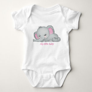 Baby elefant med bodykostymen rosa öron baby t shirt