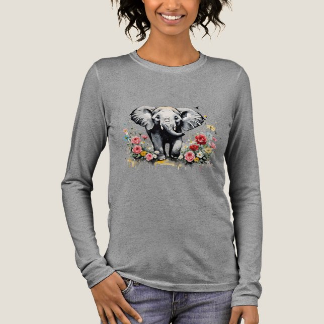 Baby elefant med Ro T Shirt (Framsida)