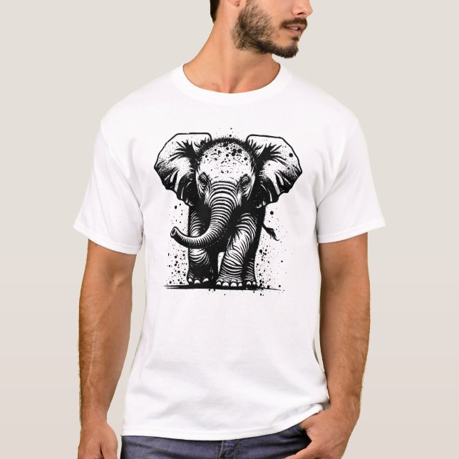 Baby Elefant T Shirt (Framsida)