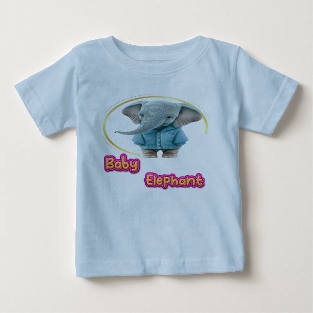 Baby Elefant T Shirt (Framsida)
