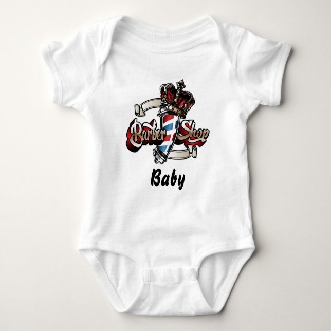 Baby Elegant Barber Pole och Krona T Shirt (Framsida)