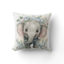 Baby Elephant Anpassningsbar Dekorativ kudde