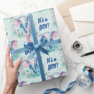 Baby Elephant är en pojkvän-babyskor Presentpapper