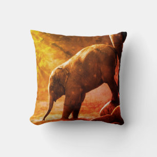 Baby Elephant av Vatten Pillow Kudde