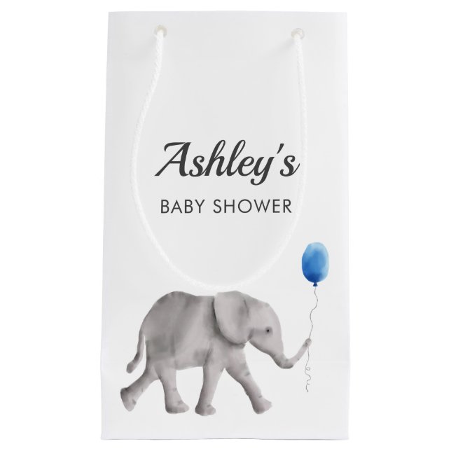 Baby Elephant Baby Shower Gift Bags for Favors (Framsidan)