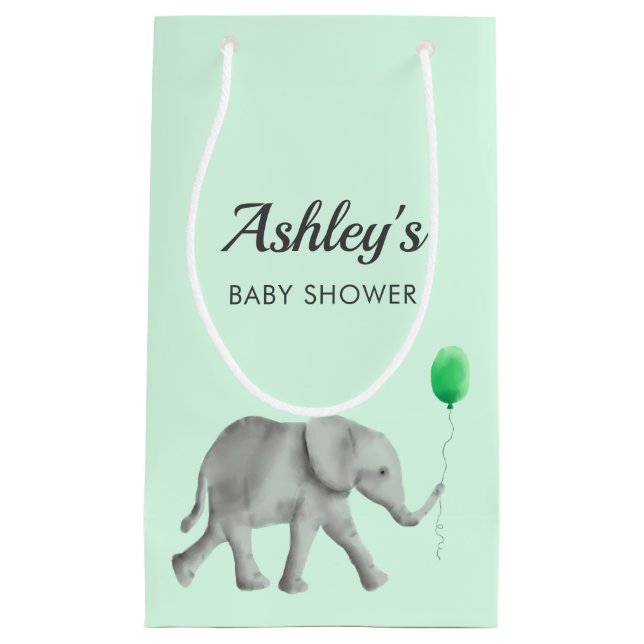 Baby Elephant Baby Shower Gift Bags for Favors (Framsidan)