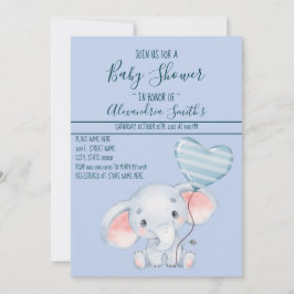 Baby Elephant Baby Shower Inbjudningar