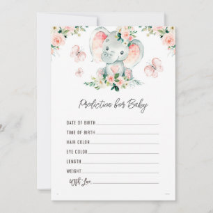 Baby Elephant Baby Shower Predictions för Baby Inbjudningar