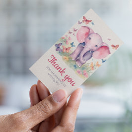 Baby Elephant Baby Shower Tack Kort