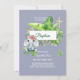 Baby Elephant BAPTISM Bautizo Bautismo Invtiations Inbjudningar