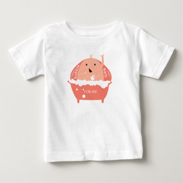 Baby Elephant Bathing T-Shirt (Framsida)