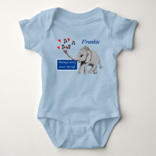 Baby Elephant Big Dream Baby Bodykostym T Shirt