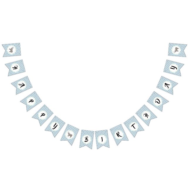 Baby Elephant Birthday Vimplar (Alla)