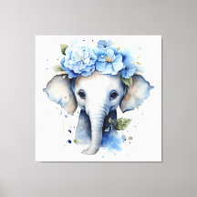 Baby Elephant - Blue Flower Krona