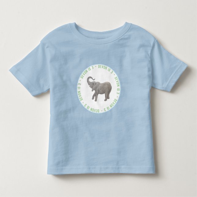 Baby Elephant Blue Guest of Honor T Shirt (Framsida)