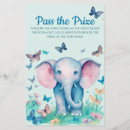 Baby Elephant Blue Shower Passar prismatchen