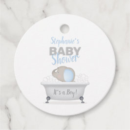 Baby Elephant Bubble Bath Boy Shower Gåvor Etiketter