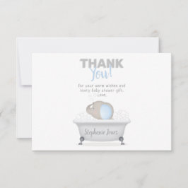 Baby Elephant Bubble Bath Boy Shower Inbjudningar