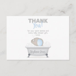Baby Elephant Bubble Bath Boy Shower Inbjudningar