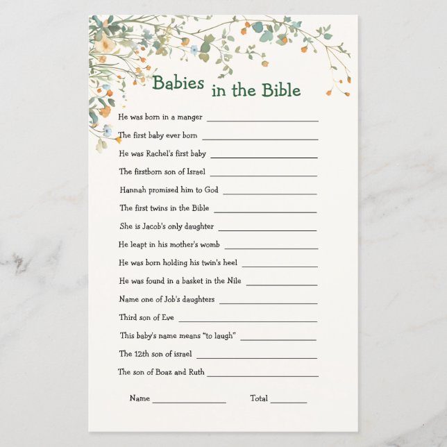 Baby Elephant & Butterflies Spädbarn i Bibelspel (Framsida)