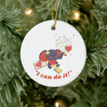 Baby Elephant Ceramic Ornament