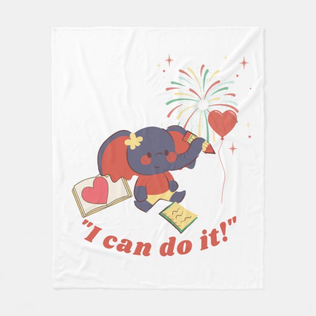 Baby Elephant Fleece Blanket (Framsidan)