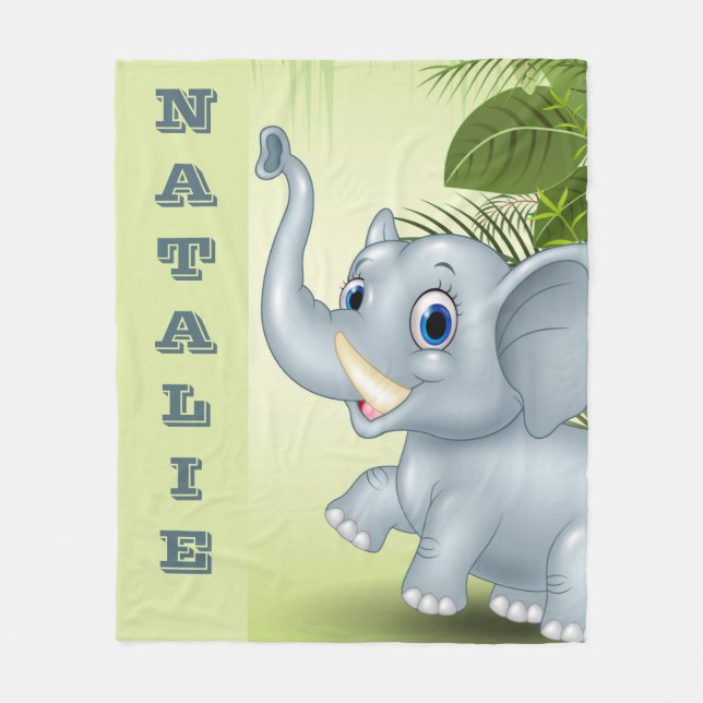 Baby Elephant Fleece Blanket (Framsidan)