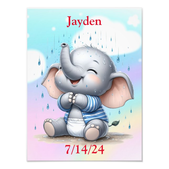 Baby Elephant Fototryck (Framsidan)