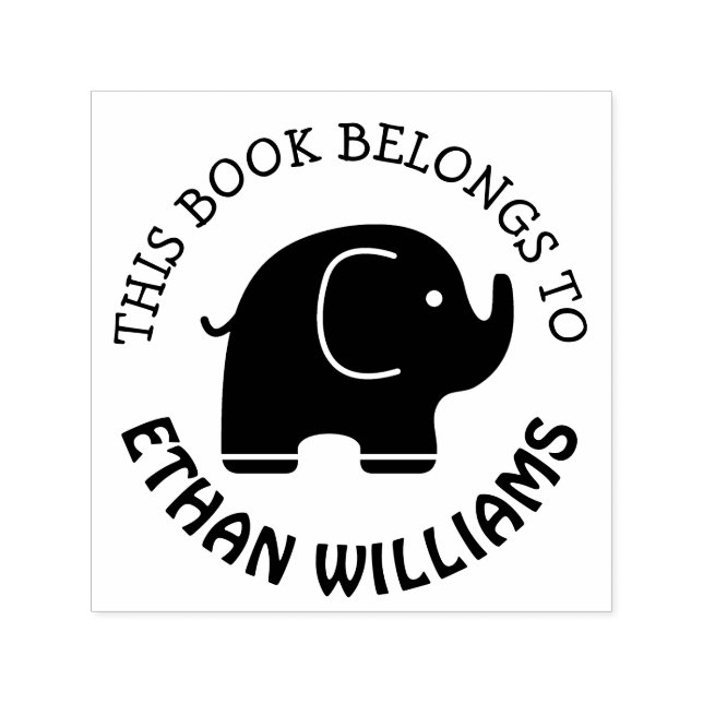 Baby Elephant Frimärke i Bok i Tillhör till Självfärgande Stämpel (Design)