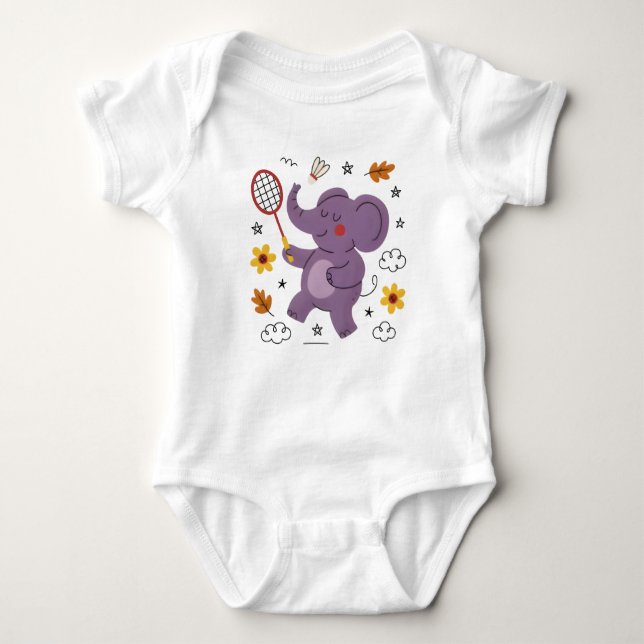 Baby elephant fun play  t shirt (Framsida)
