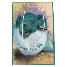 Baby Elephant Gift Bag I Kärlek You Mamma - Er tex