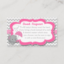 Baby Elephant Girl Baby Shower Rosa Bok Request